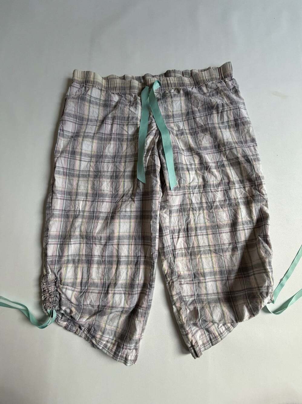 Xhilaration Plaid Capri Pants Drawstring Lounge Pants M